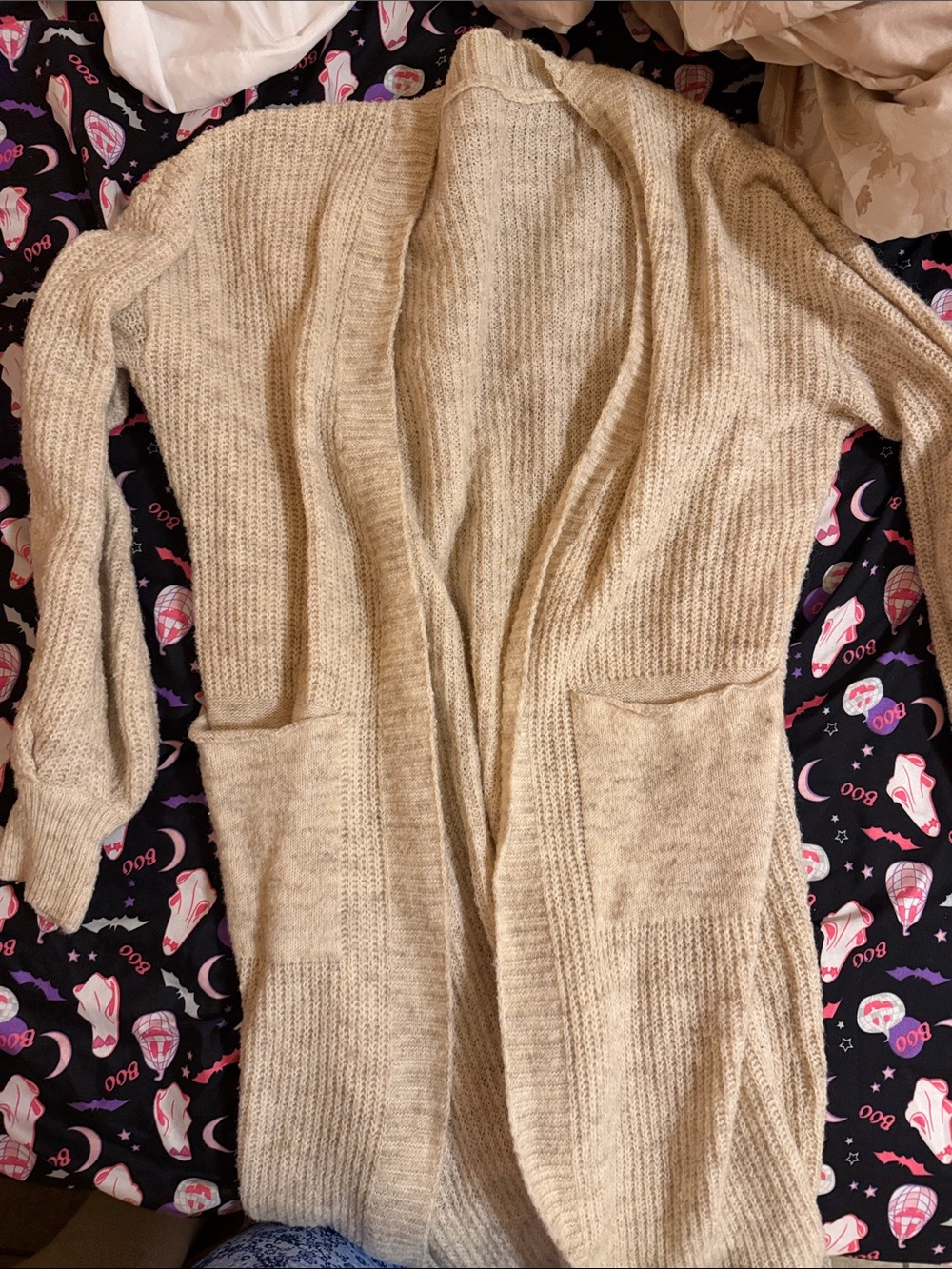 Cozy Open-Front Women's Cardigan Sweater - Cream